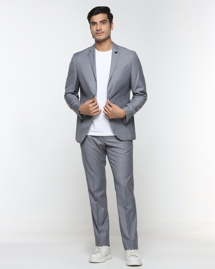 Grey Two Piece Solid Suit - Cabshot