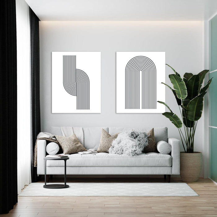 Modern Wall Art Set Infinity, Abstract Wall Decor, Abstract Painting, Abstract Canvas Art Print