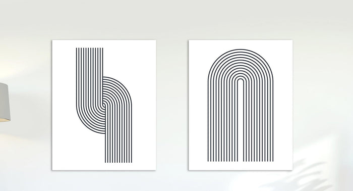 Modern Wall Art Set Infinity, Abstract Wall Decor, Abstract Painting, Abstract Canvas Art Print