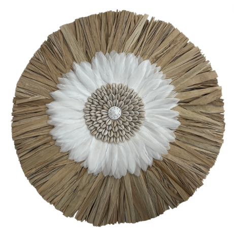 Karlie Cowrie Shell Circle Wall Decor