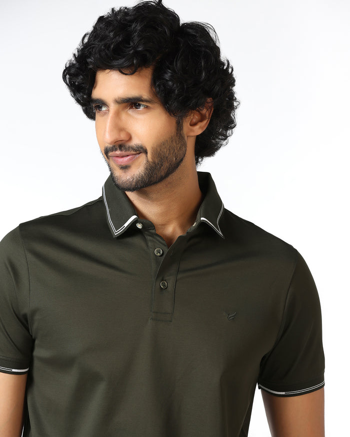 Kelp Solid Polo - Mond