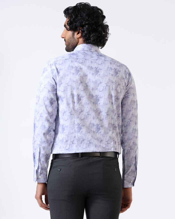 Lavender Abstract Printed Shirt - Piano