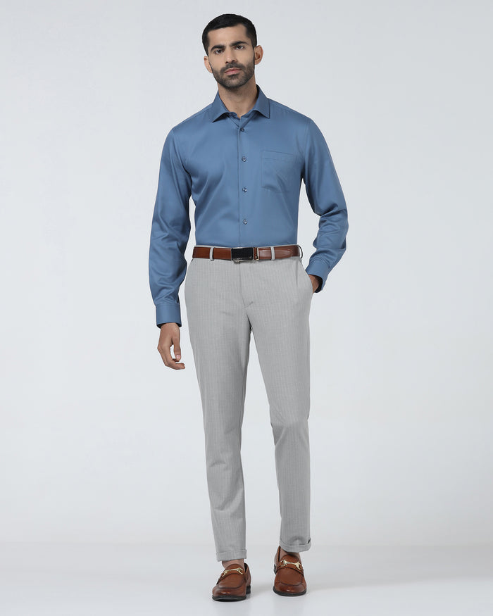 Light Grey Stripe Trouser - Warren