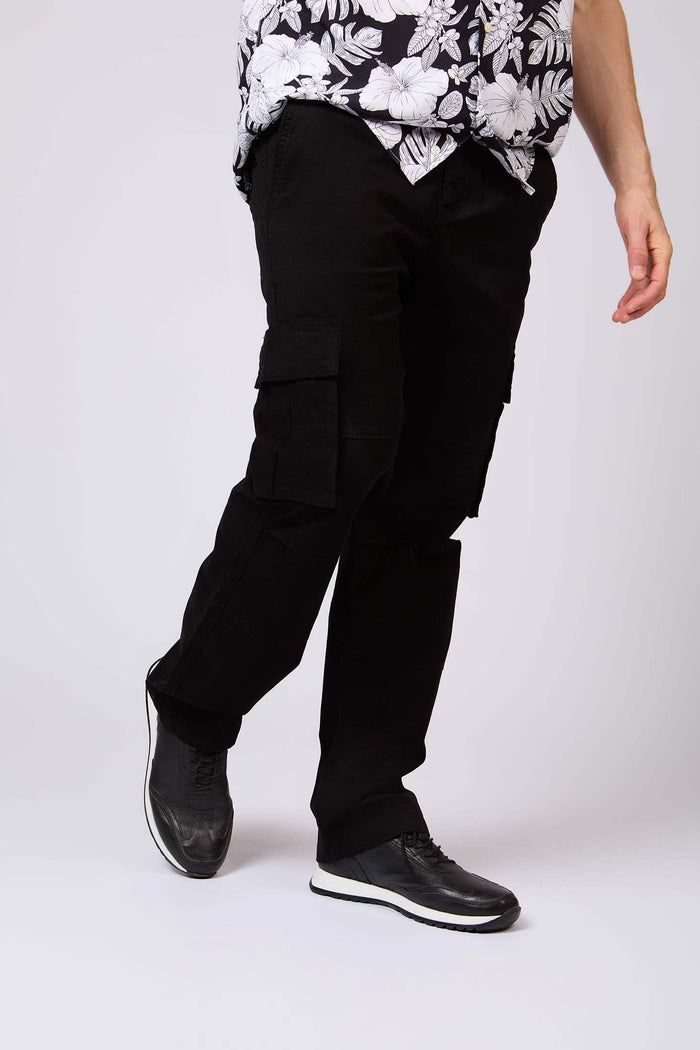 Men  Pant Standard Cargo Black