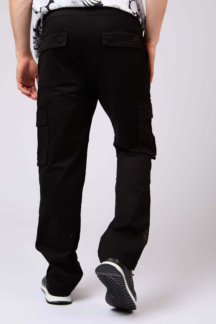 Men  Pant Standard Cargo Black