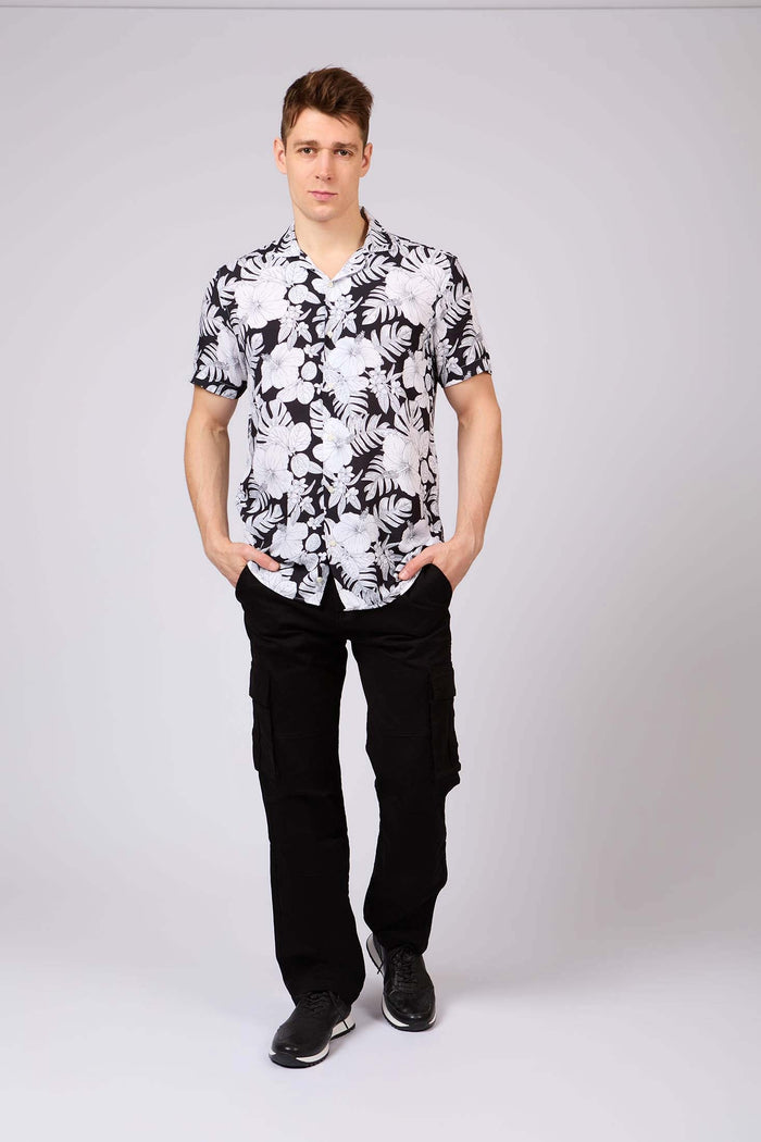 Men Shirt Regular Fit Black