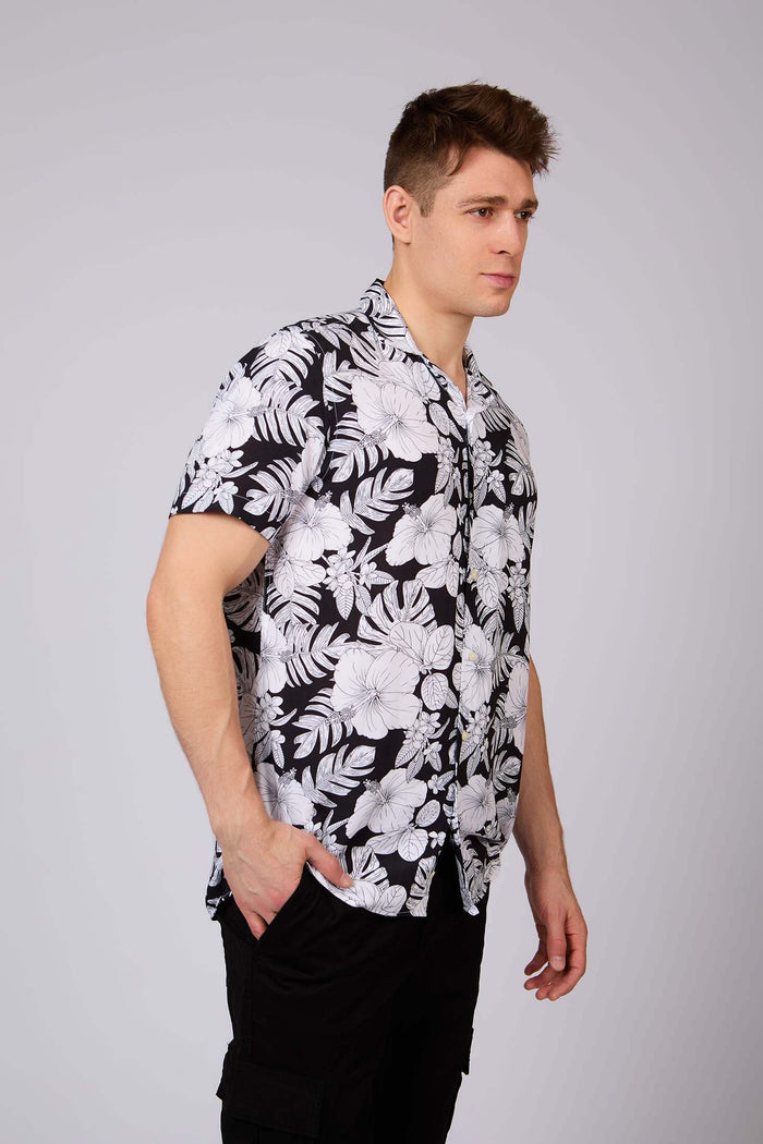 Men Shirt Regular Fit Black