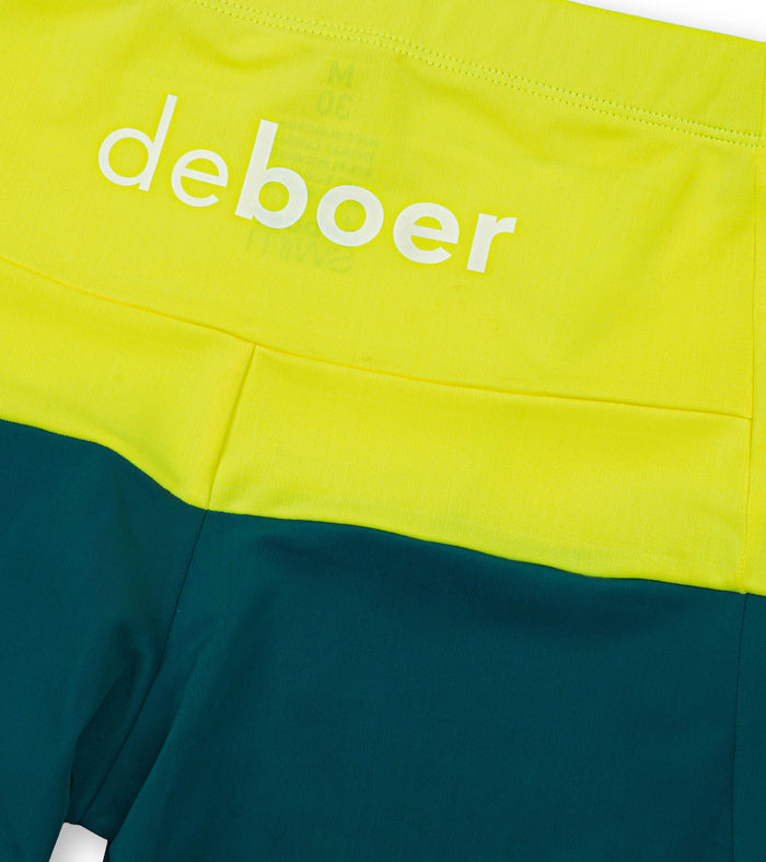 men's jammer polo/yellow-teal - deboer swim