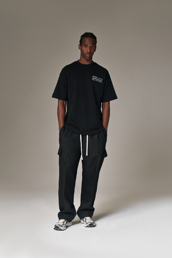 MISSION STATEMENT RELAXED T-SHIRT - BLACK
