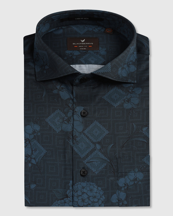 Navy Printed Shirt - Pristine