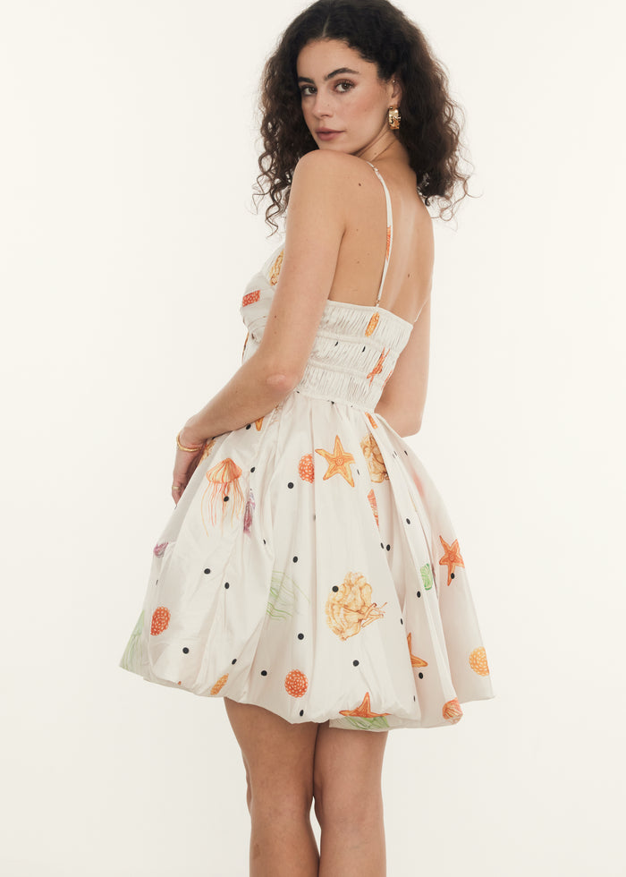Nora Mini Dress in Oceana, Shop sustainable dresses with Rooh Collective