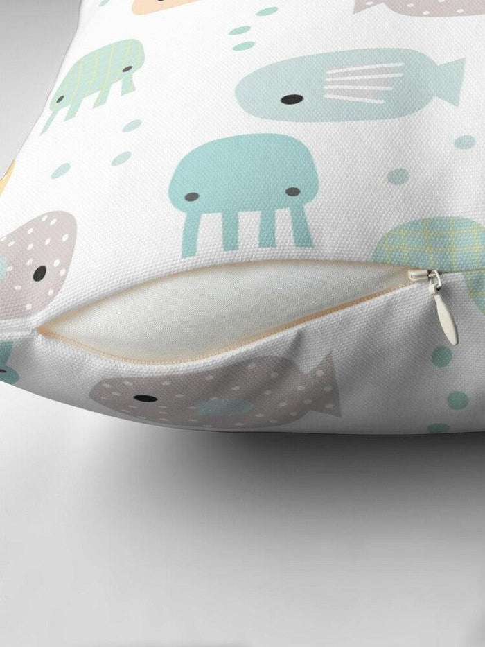Kids Throw Pillow Nautical Ocean, Kids Bedding, Kids Nursery Decor and Accessories, Made in the USA | Pippa + June