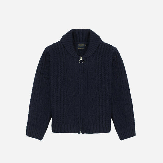 Pendleton Hoop Zip Cardigan - Navy