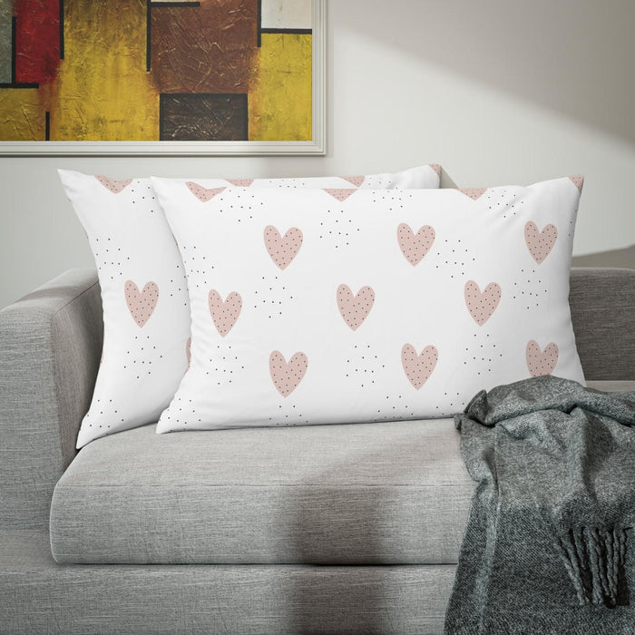 Girl Pillow Sham Pink Hearts, Baby Girl Nursery Bedding | Pippa + June