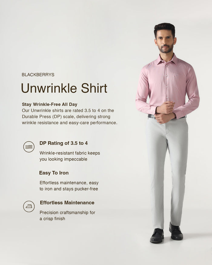 Pink Unwrinkle Textured Shirt - Relate