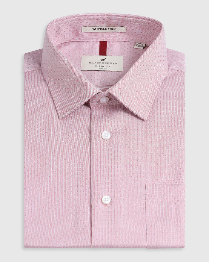 Pink Non Iron Textured Shirt - Relate