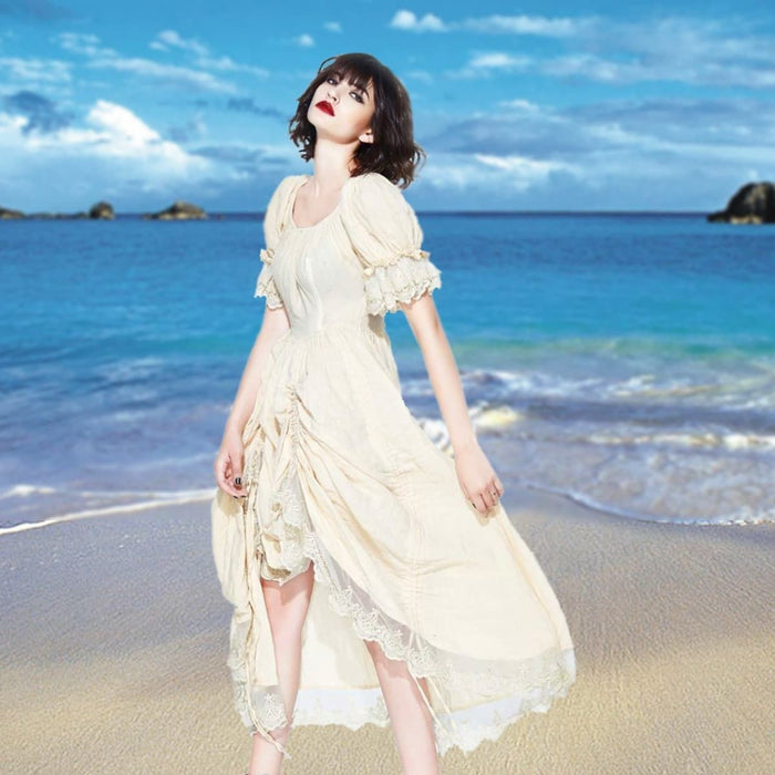 Pirate Mistress Cotton Chemise with Skirt down