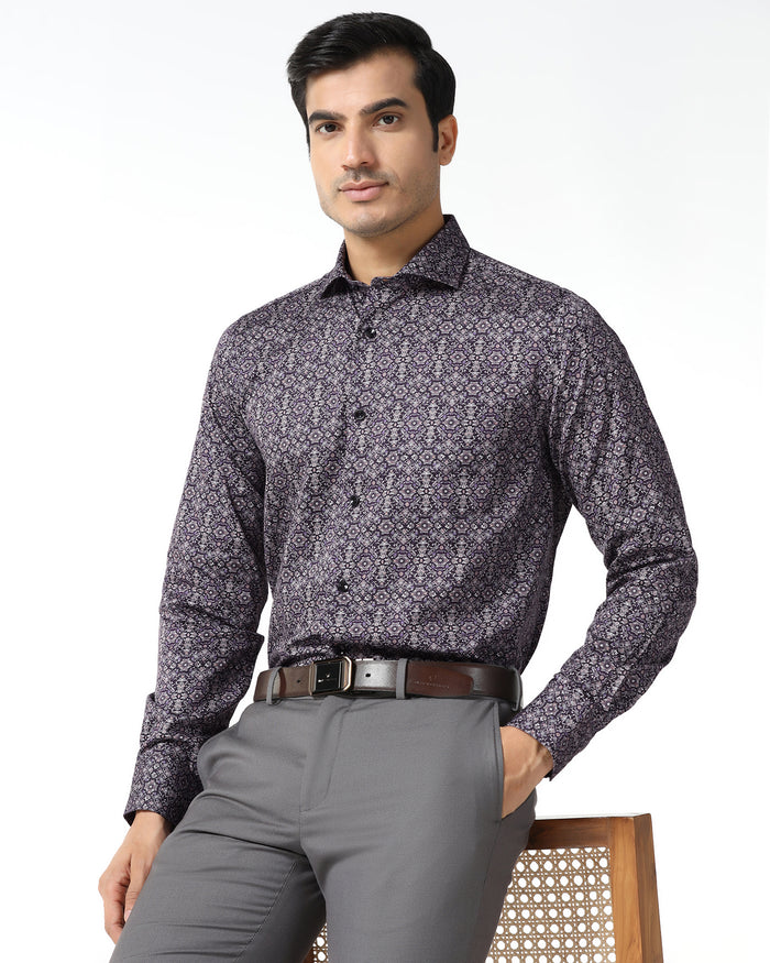 Plum Printed Shirt - Royce