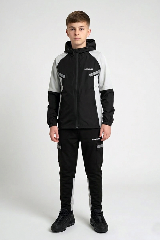Porter Boys Windbreaker Tracksuit - Black