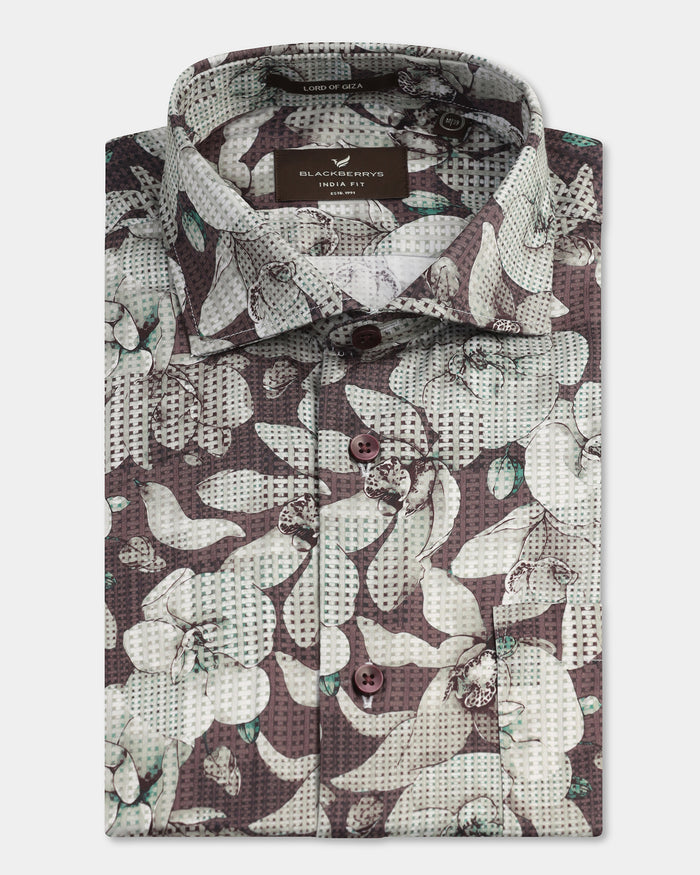 Purple Printed Shirt - Platon