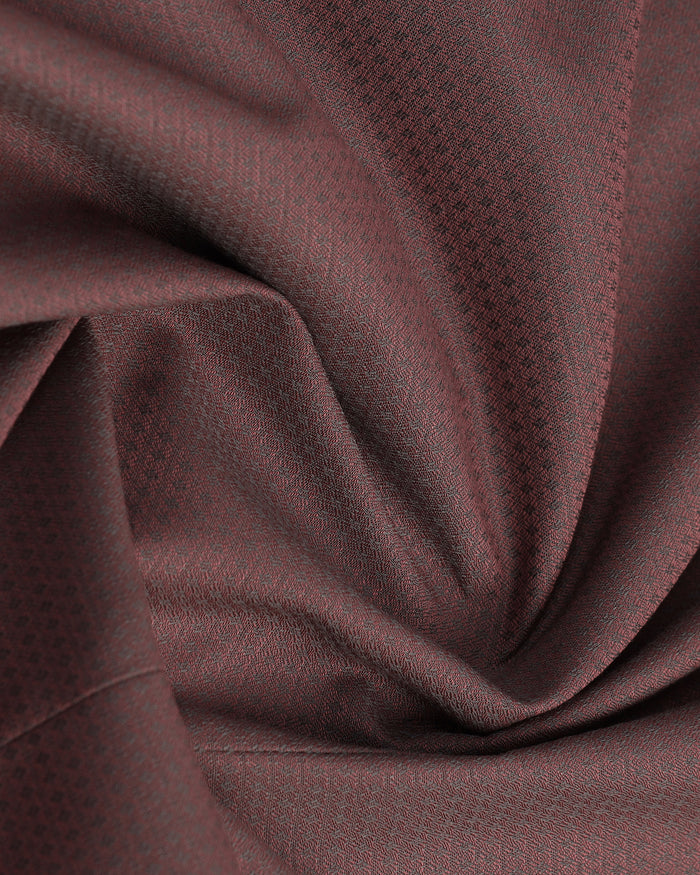 Red Half Sleeve Textured Shirt - Zander