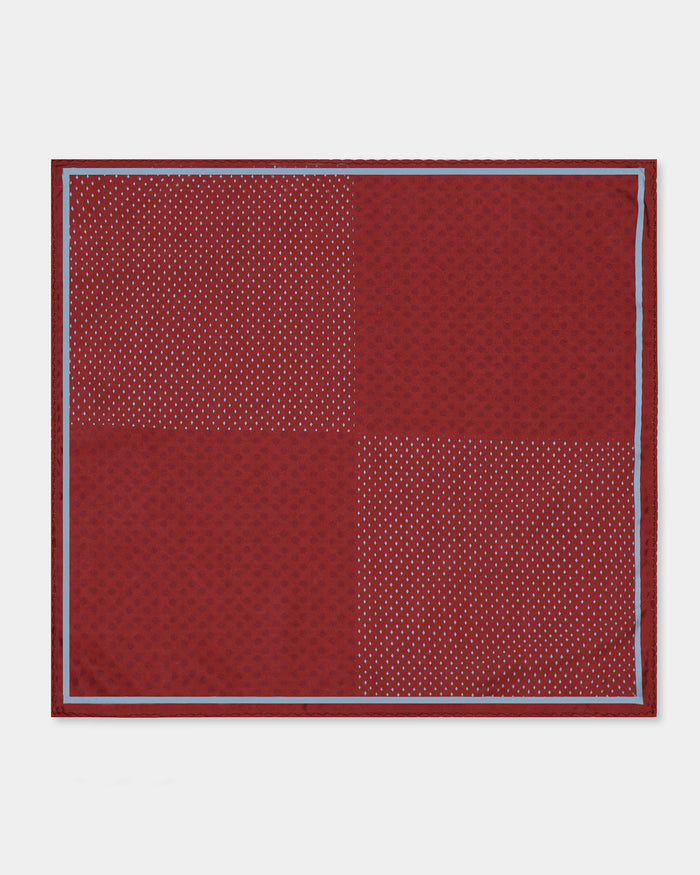 Red Printed Pocket Square - Wit