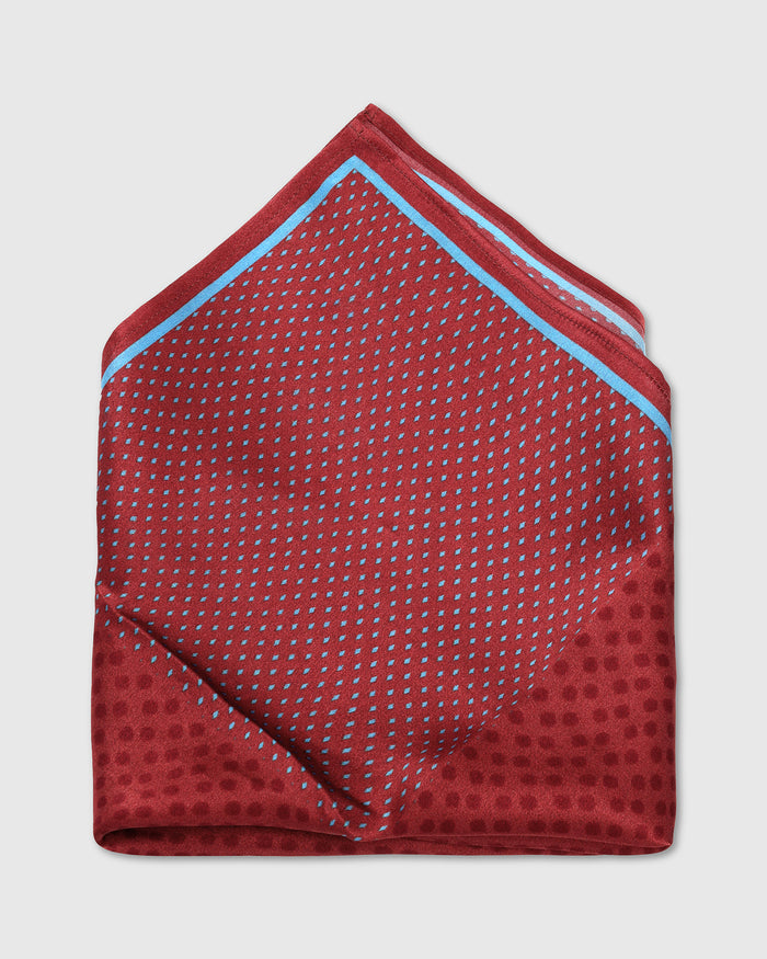 Red Printed Pocket Square - Wit
