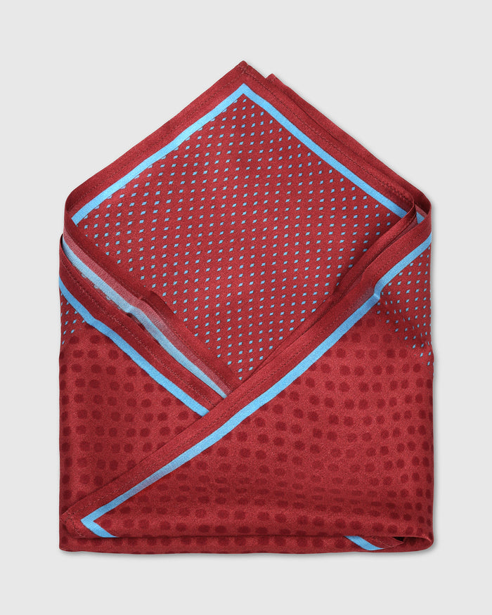 Red Printed Pocket Square - Wit