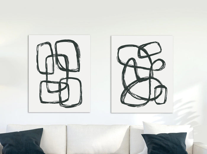 Modern Wall Art Set, Abstract Wall Decor, Abstract Painting, Abstract Canvas Art Print