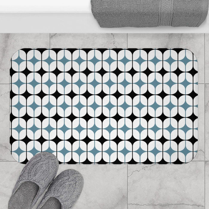 Retro Bath Mat, Abstract Print Bath Mat, Modern Bath Rug, Bathtub Mat, Shower Mat, Bathroom Bath Mat, Bathroom Decor