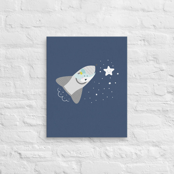 Boys Wall Art Outer Space Rocket, Nursery Decor, Nursery Wall Art, Boys Bedroom Decor, Baby Wall Decor | Pippa + June