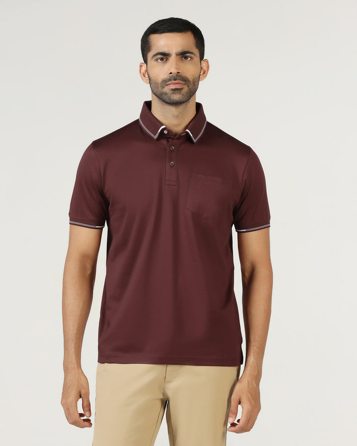 Rust Solid Polo - Mond