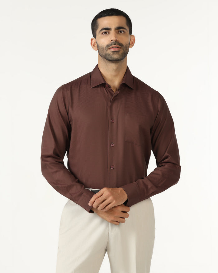 Rust Textured Shirt - Recite