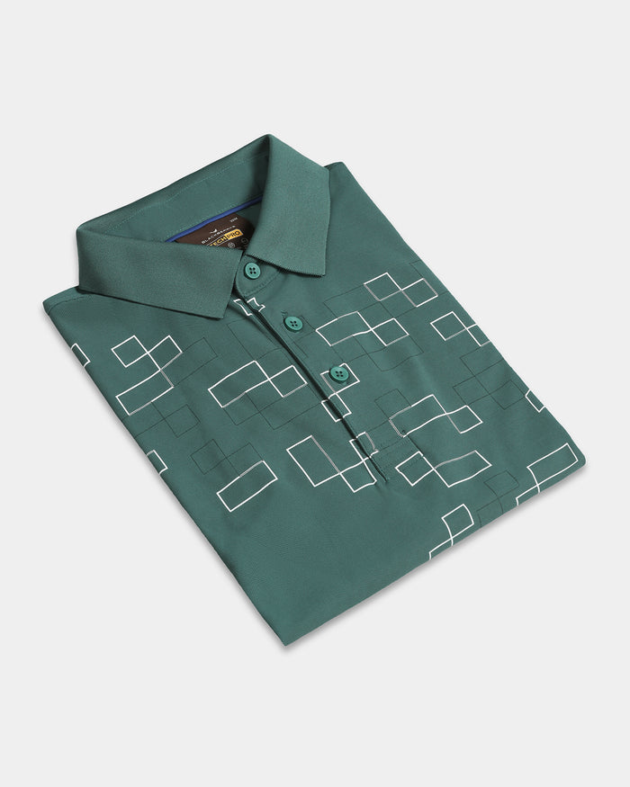 Sage Green TechPro Printed Polo - Luna