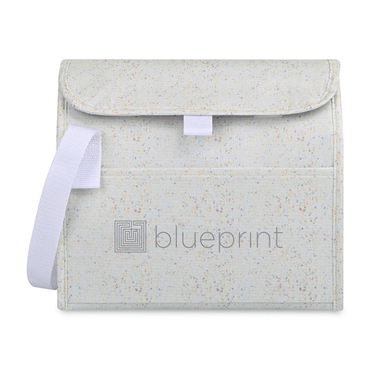 Sami Laminated Recycled Non-Woven Box Cooler - Linen Flecks | Custom Branded | Lemon Print