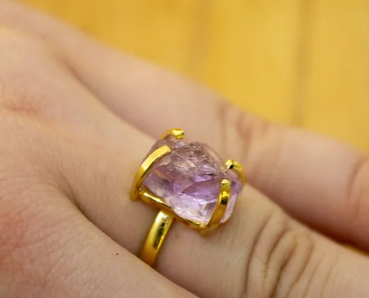 Single Band Crystal Ring