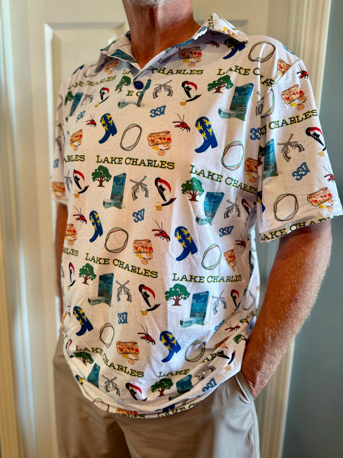 Men's illustrated graphic polo shirt | All Put Together