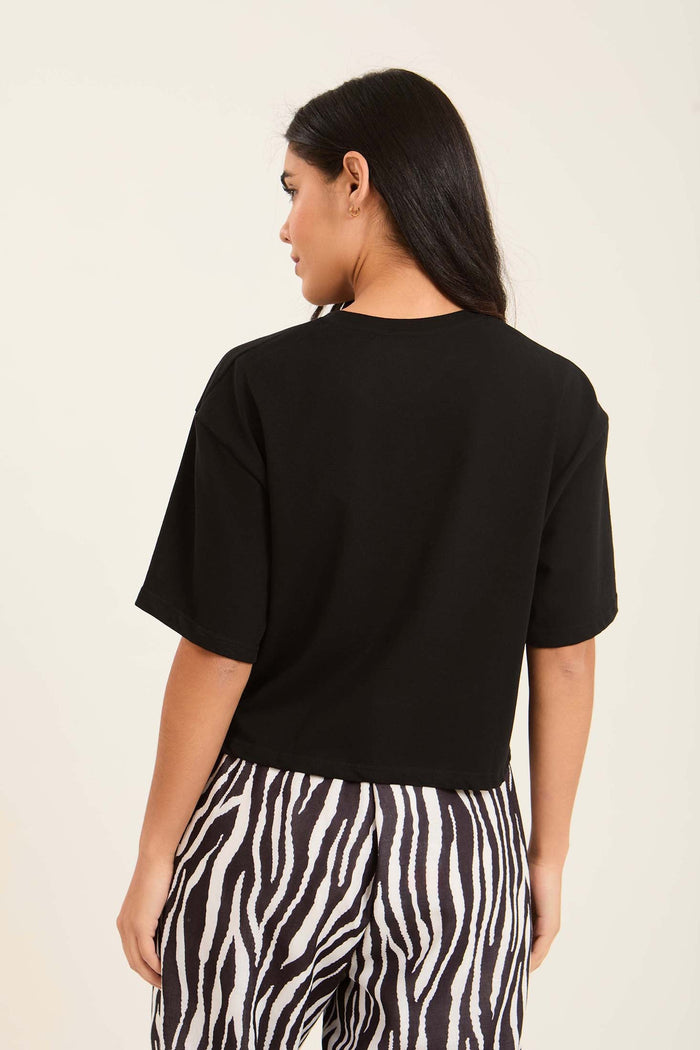 Slip On Cotton Short Basic Tee