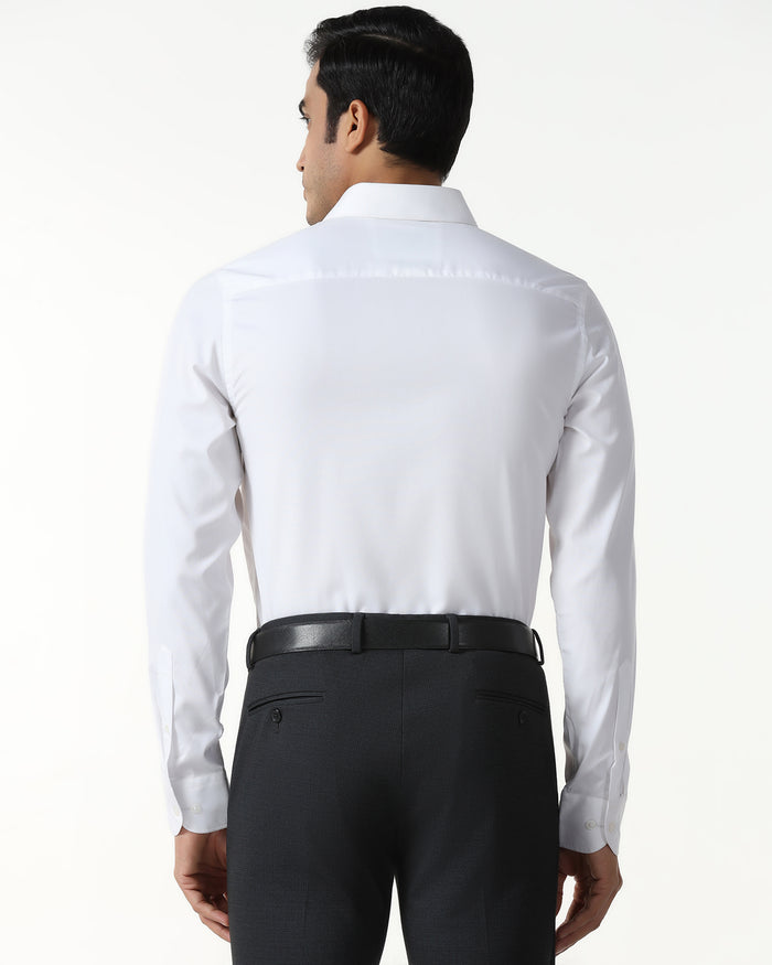 White Super White Solid Shirt - Dallas