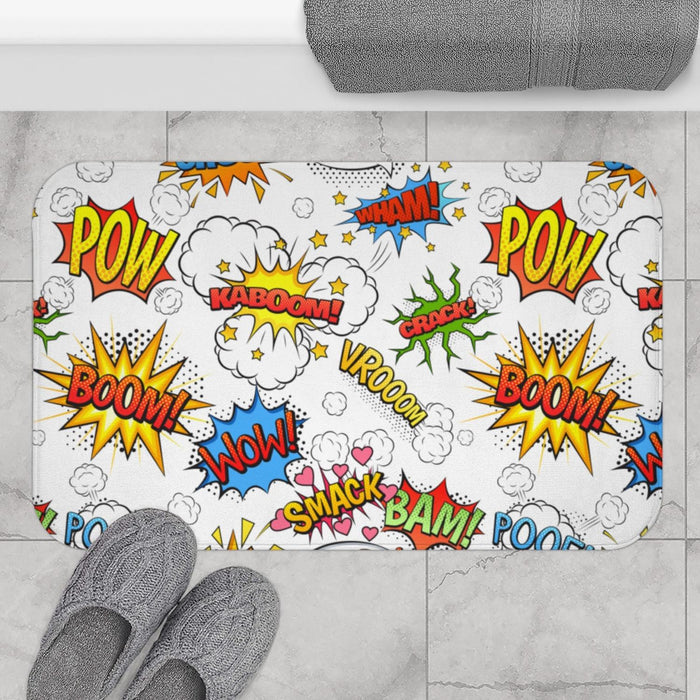 Boys Bath Mat Super Hero, Boys Shower Mat, Boys Bathtub Mat, Kids Bathroom Decor & Accessories, Made in the USA | Pippa + June