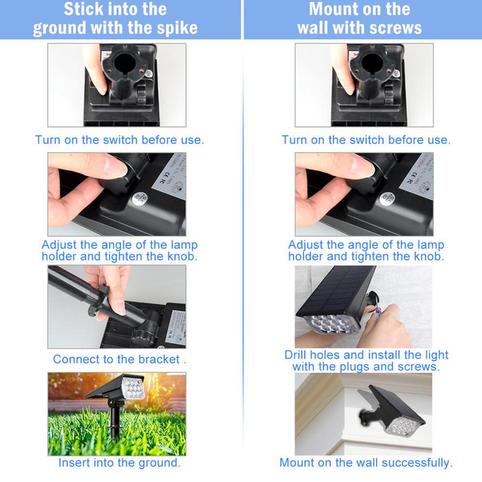 T-SUNRISE  20LED Solar Garden Light - foxberryparkproducts