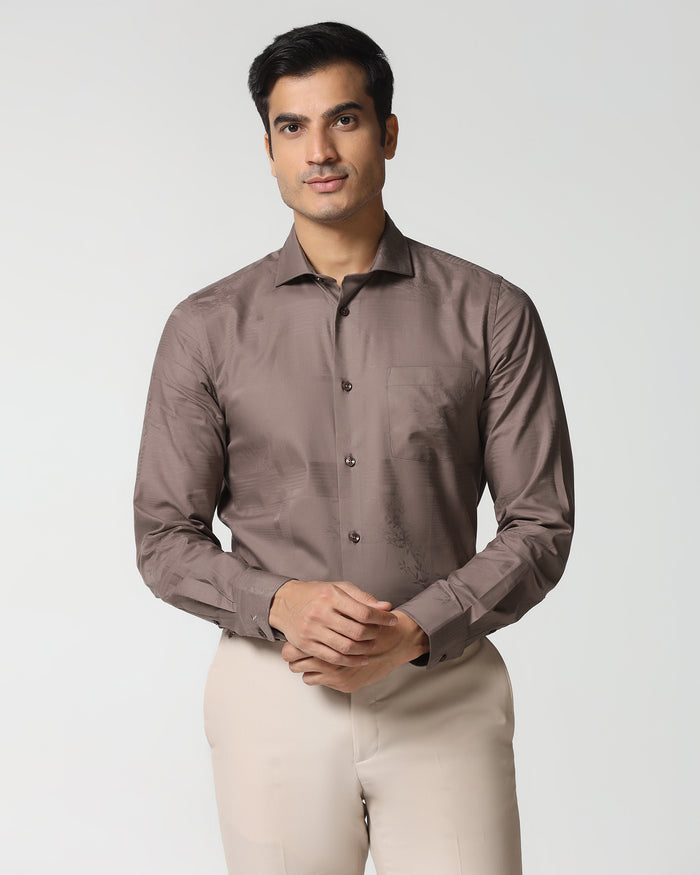 Tan Jacquard Shirt - Ross