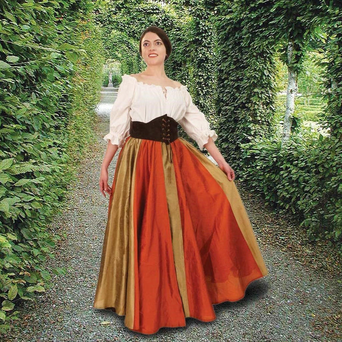 Tavern Panel Skirt with Attached Corset Belt