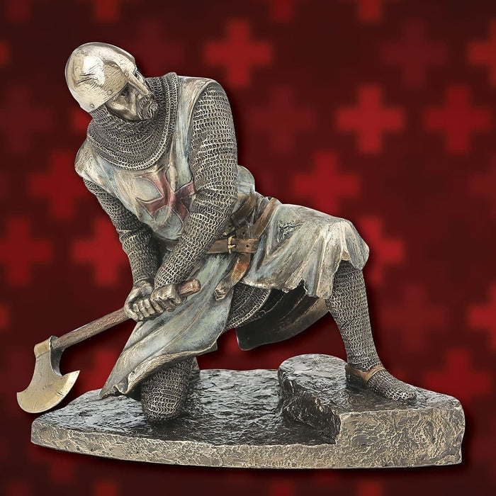 Templar Knight with Axe Statue