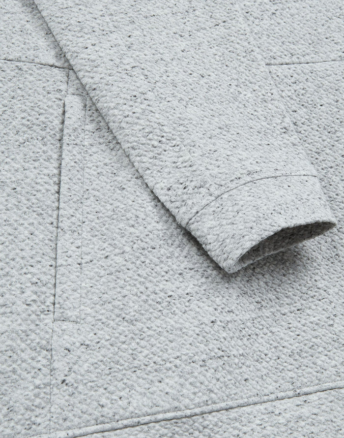 Textured Hoodie in Heather Grey