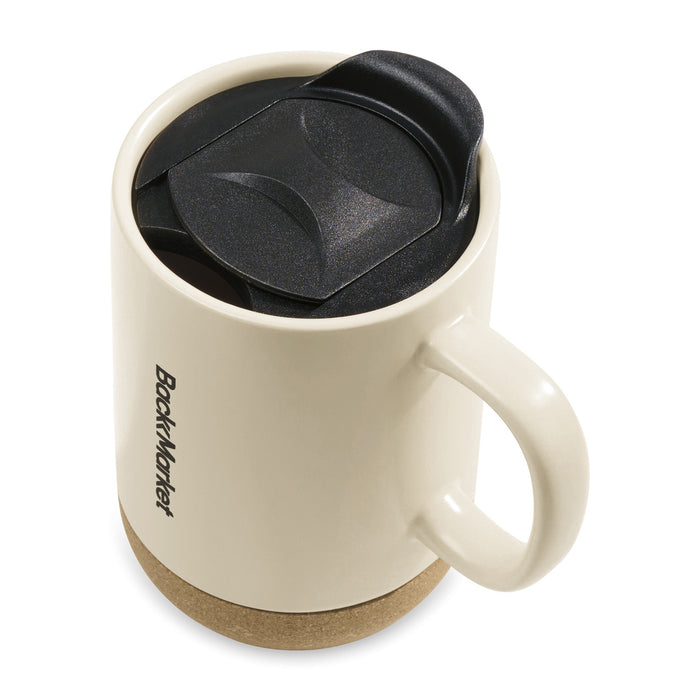 Valo Ceramic Lidded Mug - 14 Oz.
