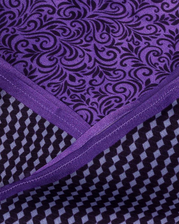 Violet Printed Pocket Square - Walena