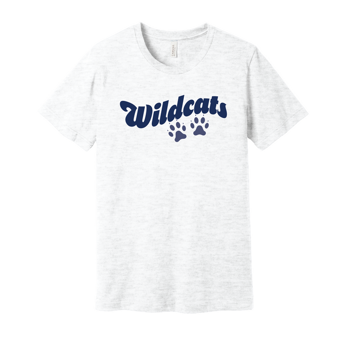 West Genesee Wildcats Paw Prints Script T-Shirt