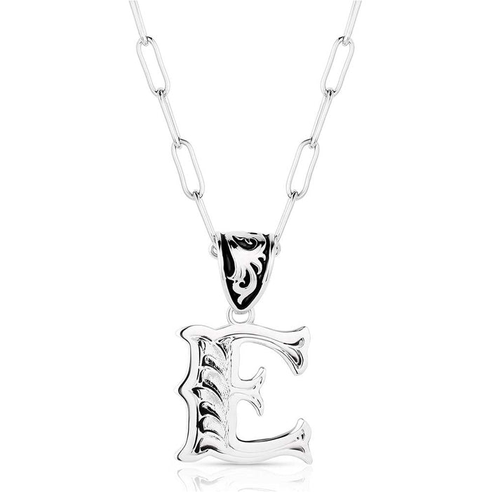 Western Initial E Necklace