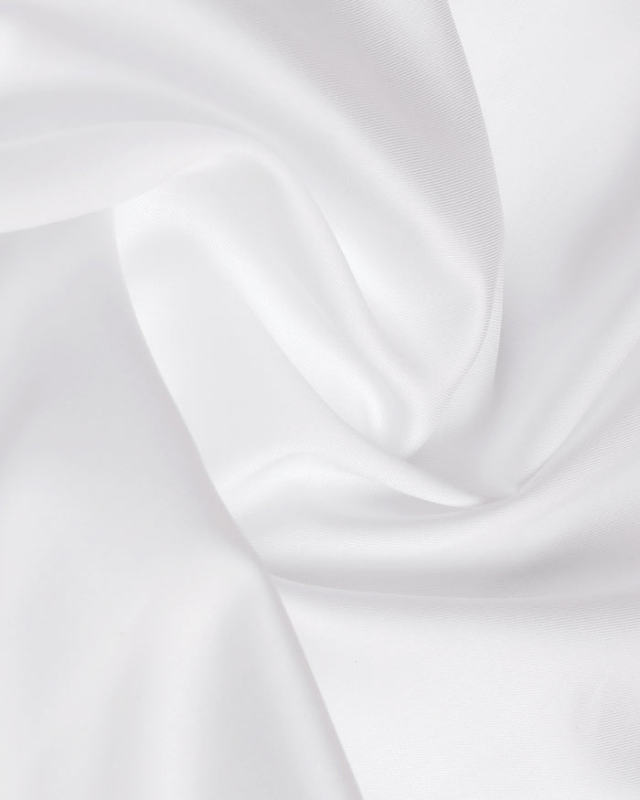 White Half Sleeve Solid Shirt - Dawn